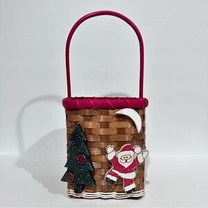 Christmas Wood Decorative Basket